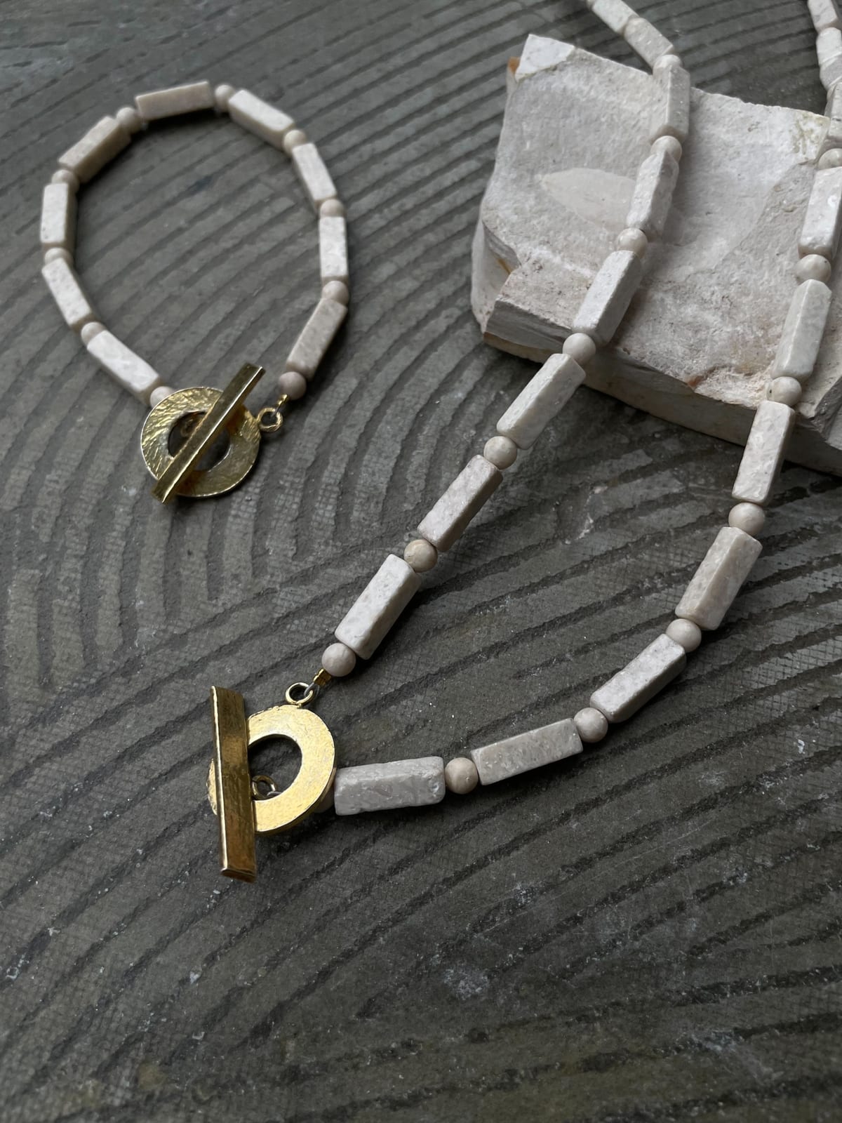 【DITAS】RIVER STONE LINE NECKLACE