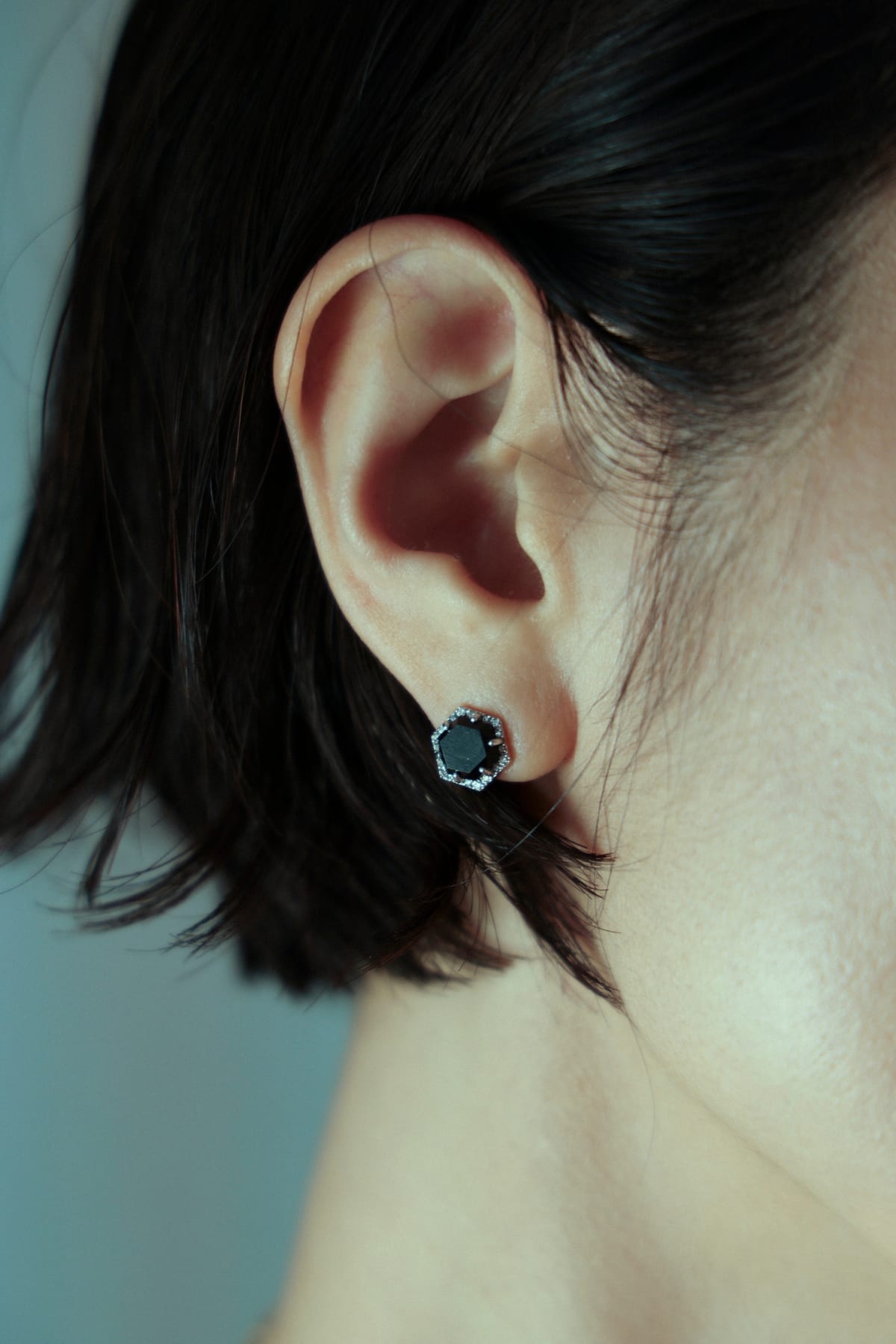 SORA PIERCE -Black Chalcedony-(10K)