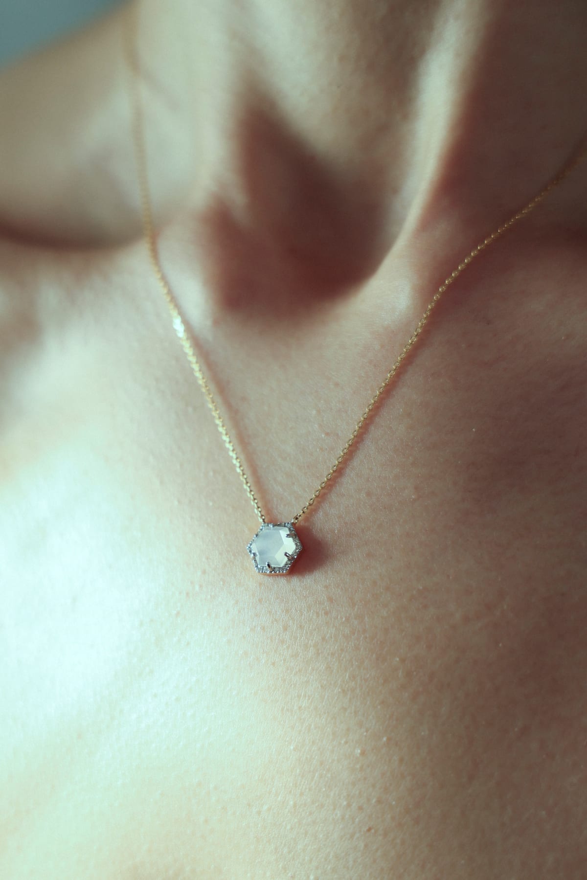 SORA NECKLACE -Moon Stone-(10K)
