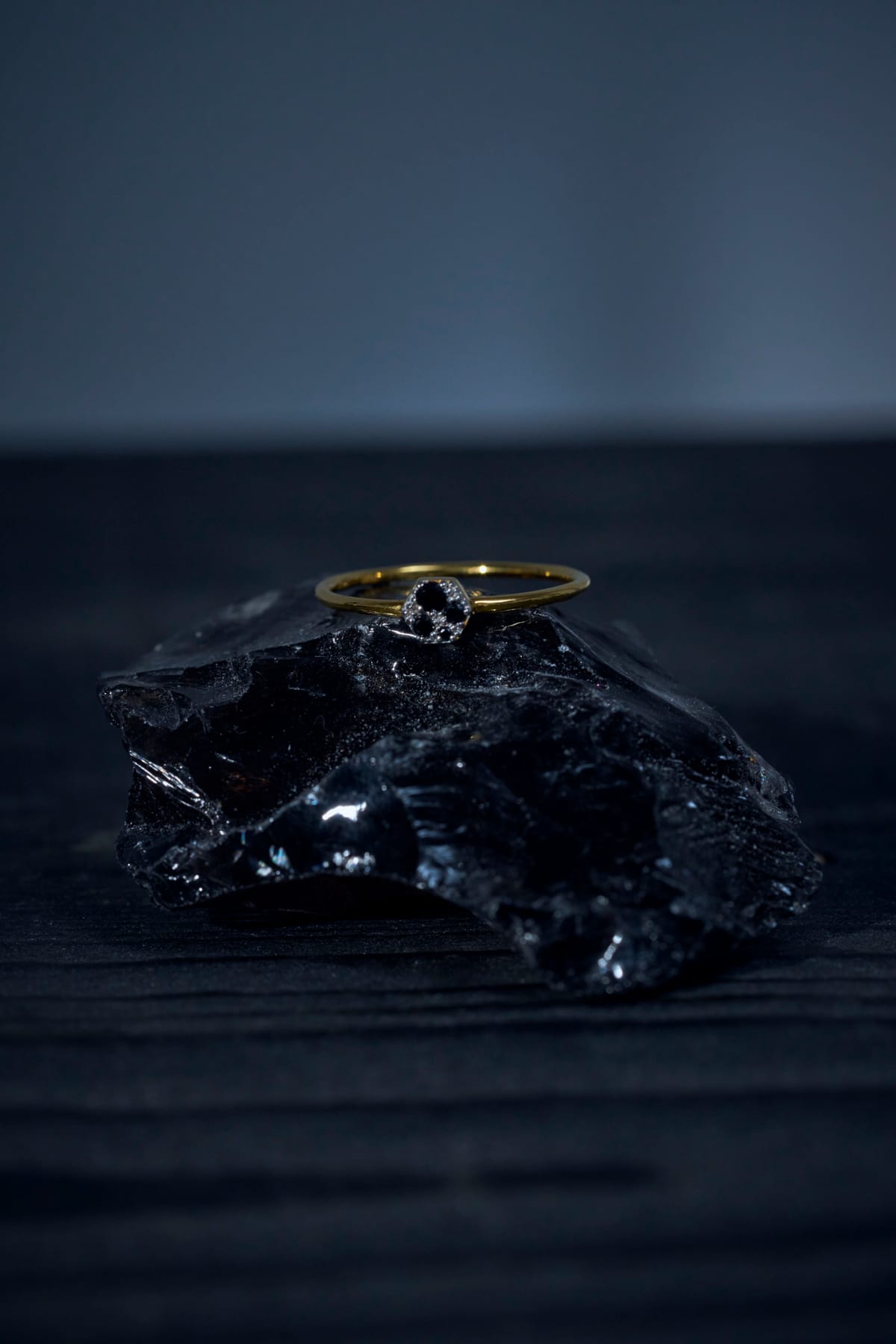 UNICA -Black Spinel- (SV925,18K plating)
